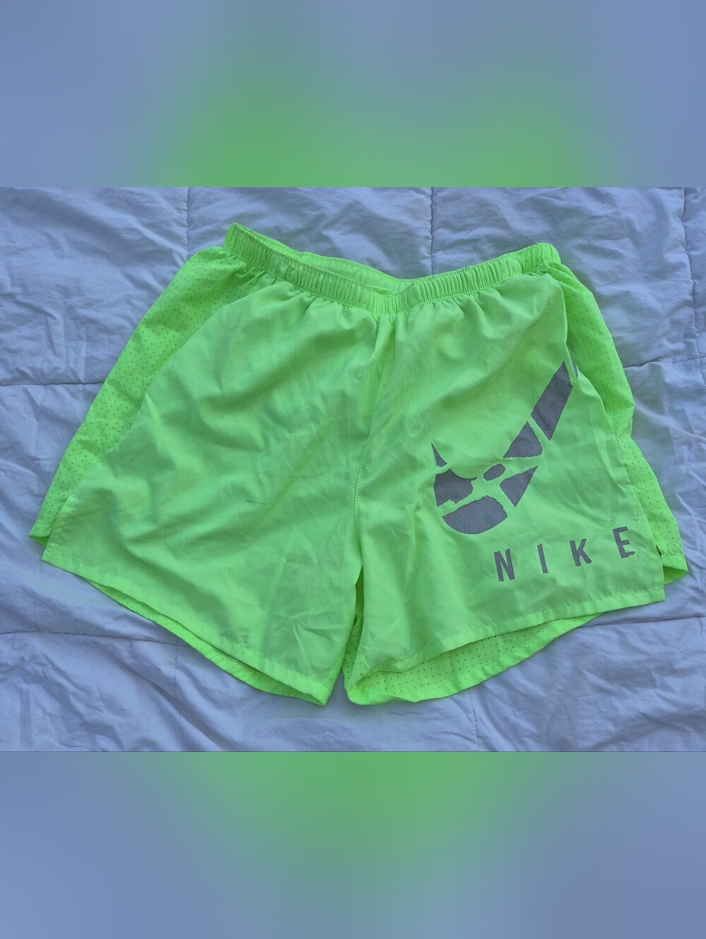 Nike Dri Fit Challenger men’s Neon Green Running Shorts